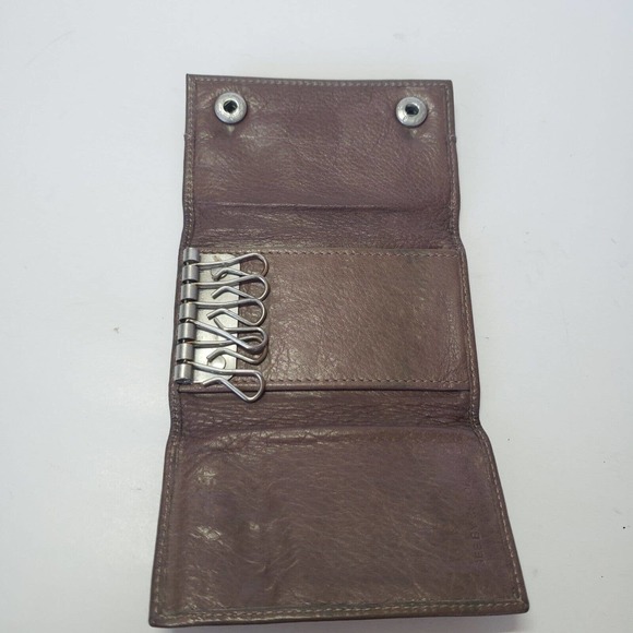 See By Chloe Logo Small Trifold Key Holder 6 Hooks Wallet Brown Leather Logo - Picture 3 of 7